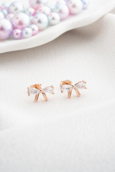 Heliophilia Silver Pendientes de Plata de Ley 925 en Oro Rosa con Circón Heliophilia Silver Pendientes de Plata de Ley 925 en Oro Rosa con Circón